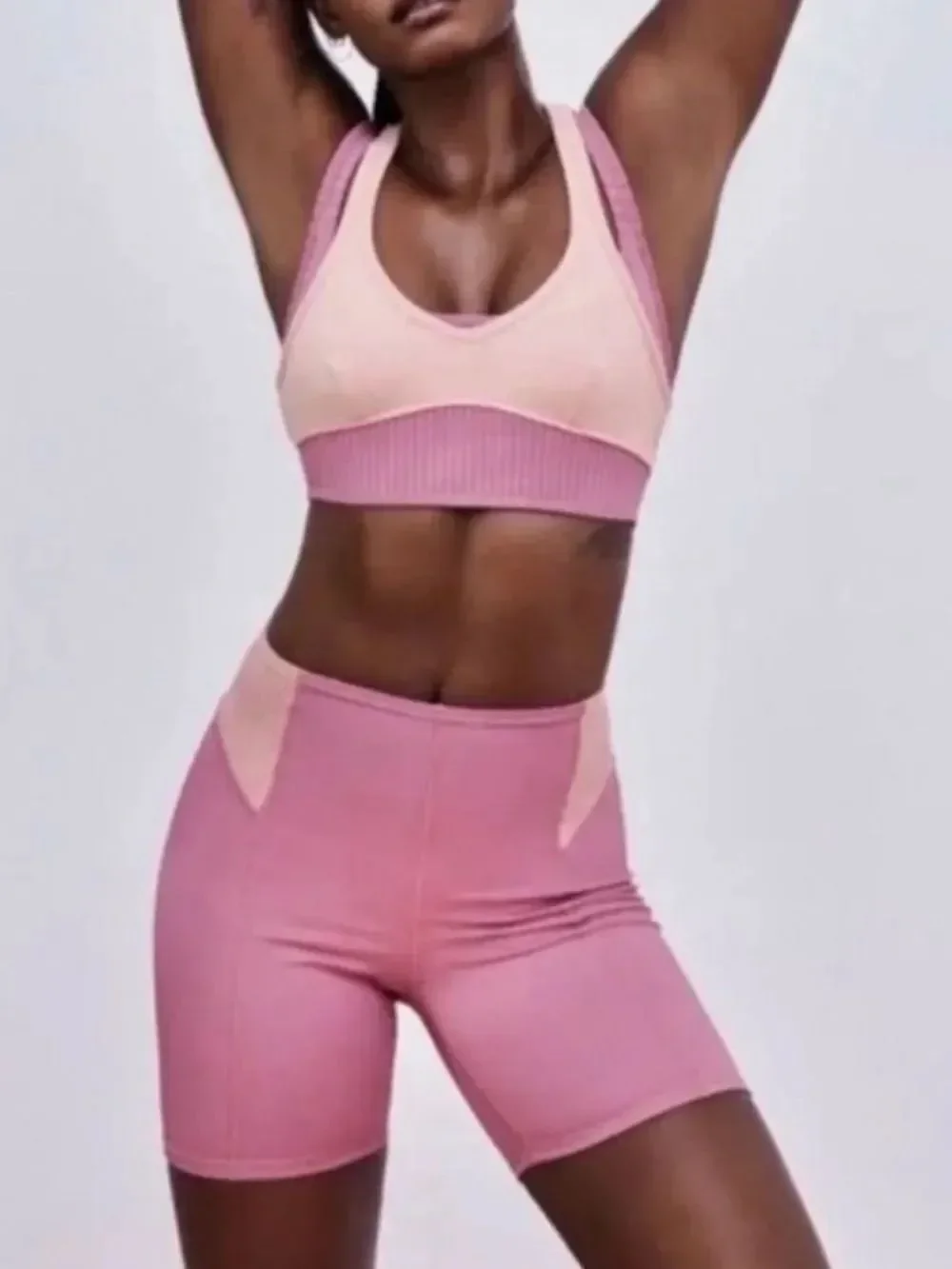 For Love & Lemons Dani Bike Shorts Mauve Pink Womens Medium